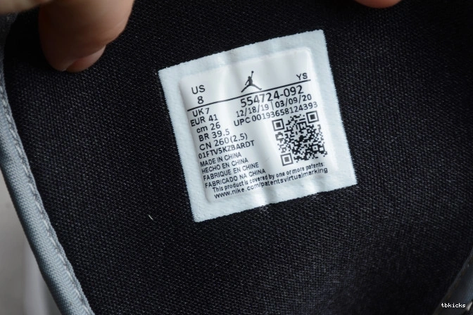 Rep TBK 554724-092 AIR 1 Jordan Mid Grey Light Smoke 0724